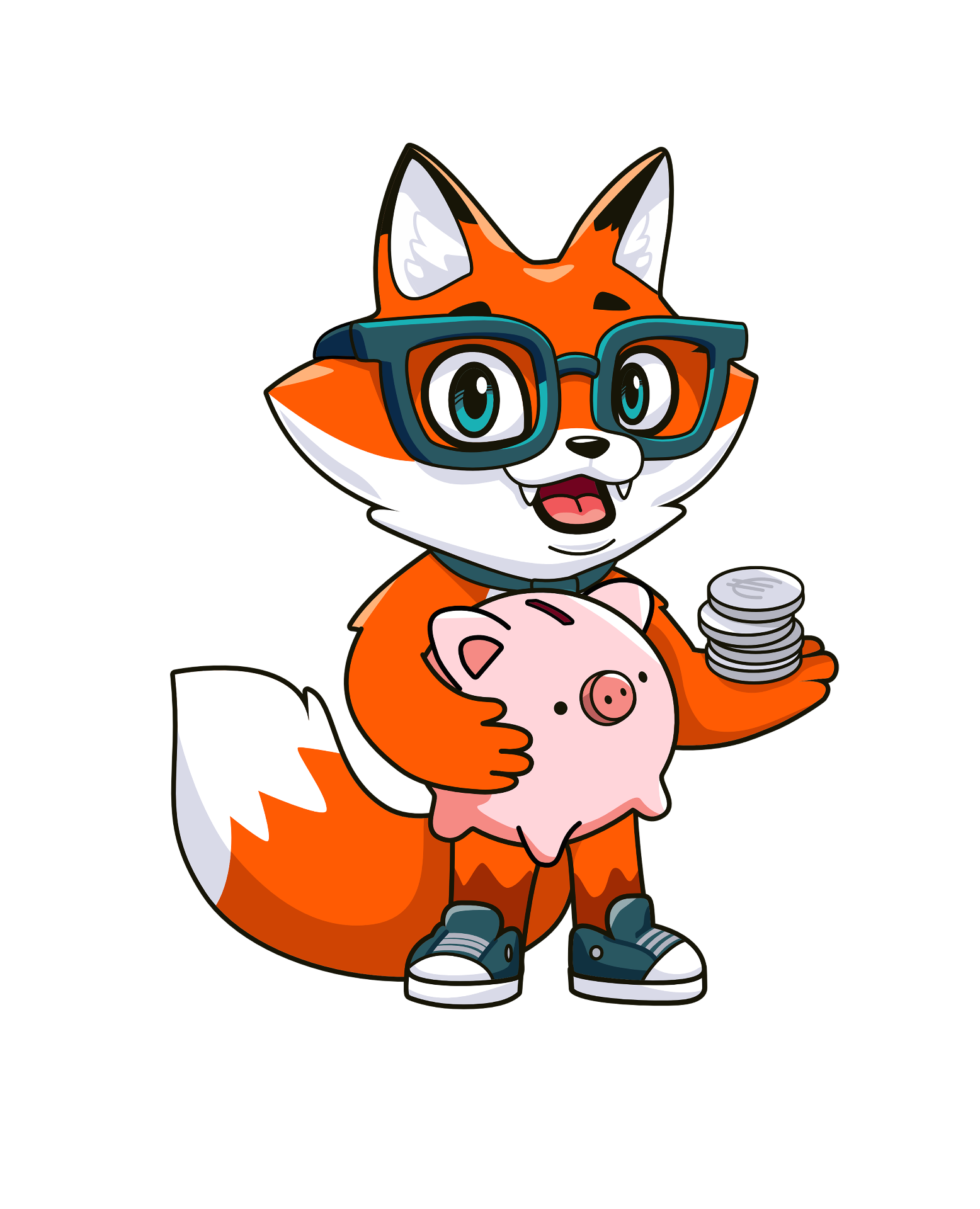 Foxana Fuchs mit Sparschwein